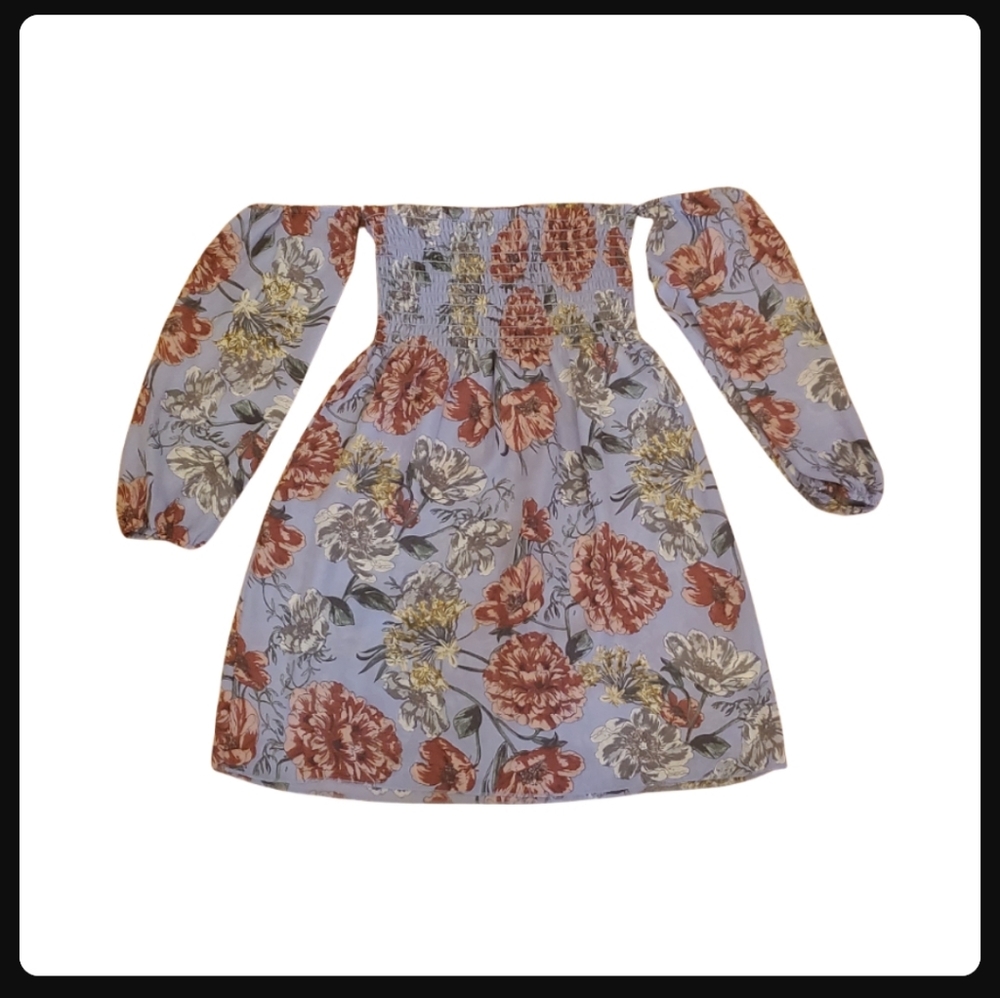 Eve Couture floral off the shoulder dress (size: small)
